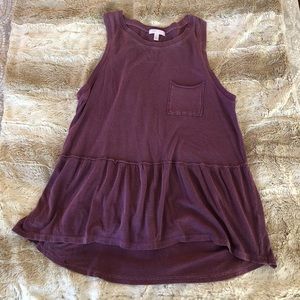 Abound High Low Peplum Top